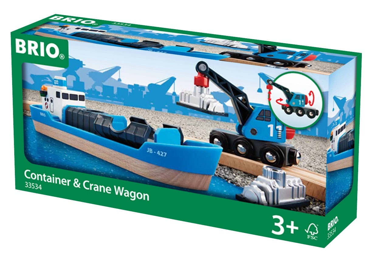 Brio: Railway - Freight Ship & Crane