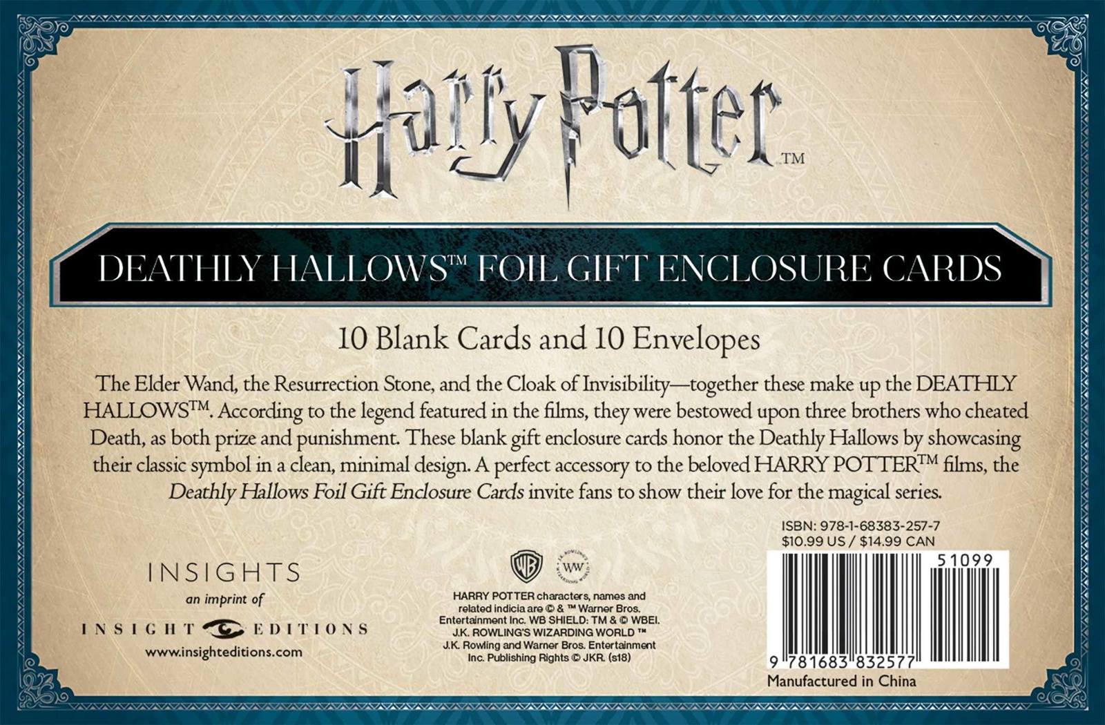Buy Harry Potter Foil Gift Cards Deathly Hallows at Mighty Ape NZ
