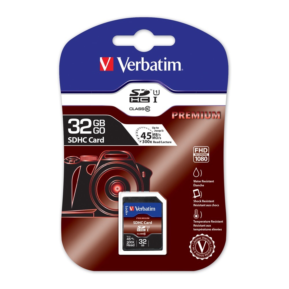 Verbatim SDHC Card - 32GB (Class 10) image