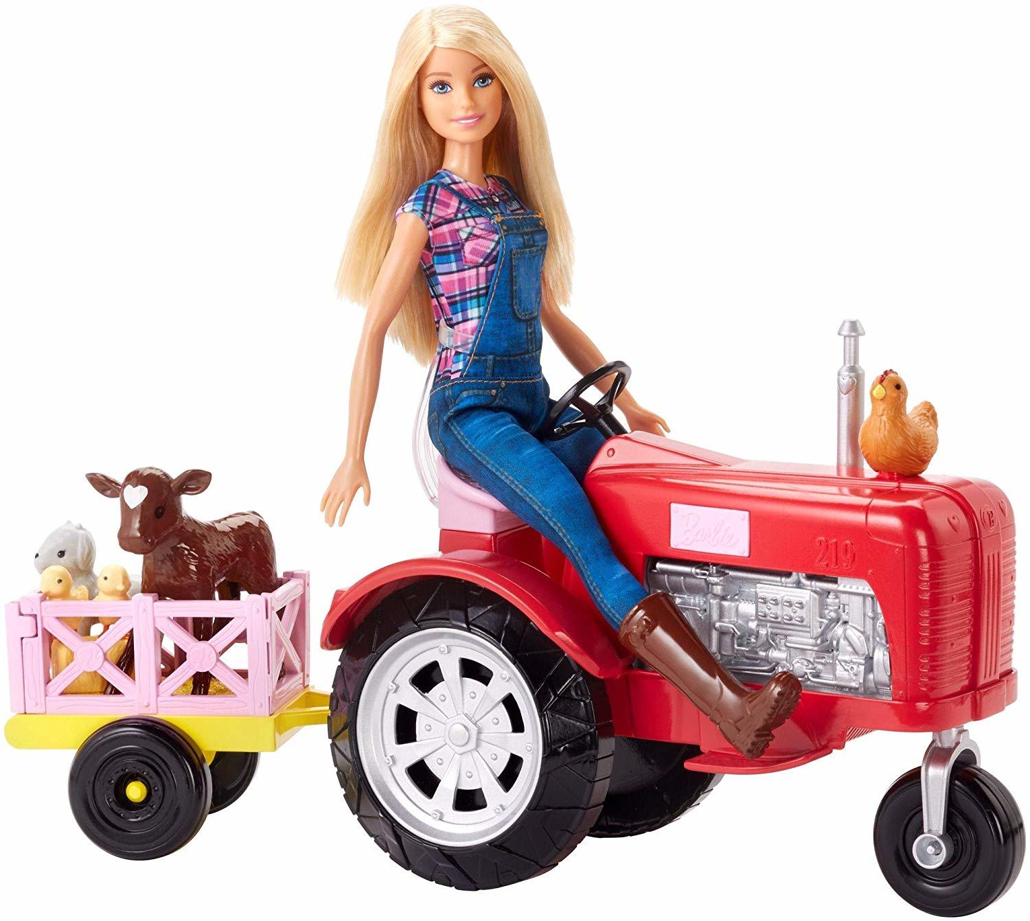 Farmer Barbie & Tractor - Doll Playset | Toy | at Mighty Ape NZ