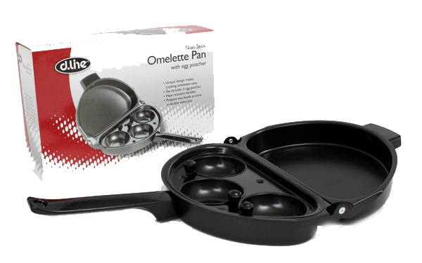 Non-Stick Omelette Pan with Poacher