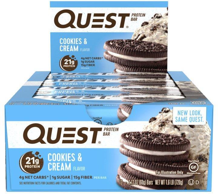 Quest Nutrition Protein Bars - Cookies & Cream (60g) x 12 image