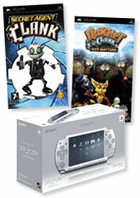 PlayStation Portable - Slim & Lite (White) + Secret Agent Clank + Ratchet & Clank: Size Matters (Platinum) for PSP PlayStation Portable - Slim & Lite (White) + Secret Agent Clank + Ratchet & Clank: Size Matters (Platinum) for PSP