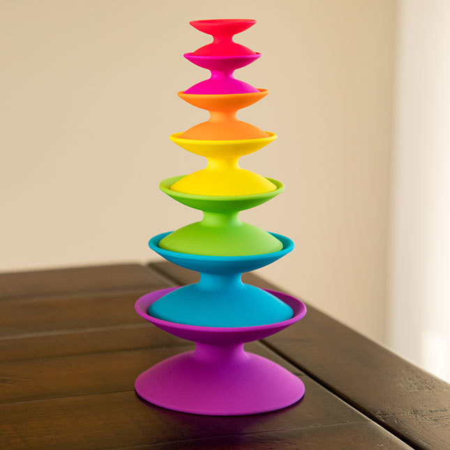 Fat Brain Toys: Spoolz - Colourful Stacking Toy image