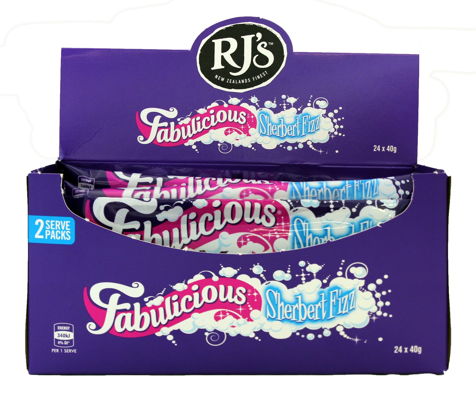 RJ's Fabulicious Sherbert Fizz (40g) - 24 Pack image