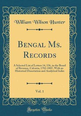 Bengal Ms. Records, Vol. 1 by William Wilson Hunter image