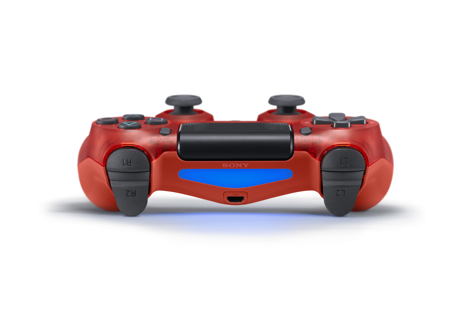 PlayStation 4 Dual Shock 4 v2 Wireless Controller - Red Crystal on PS4