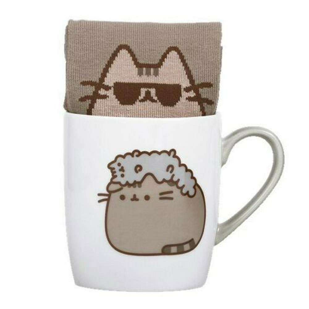 Pusheen the Cat Socks in a Mug - Stormy image