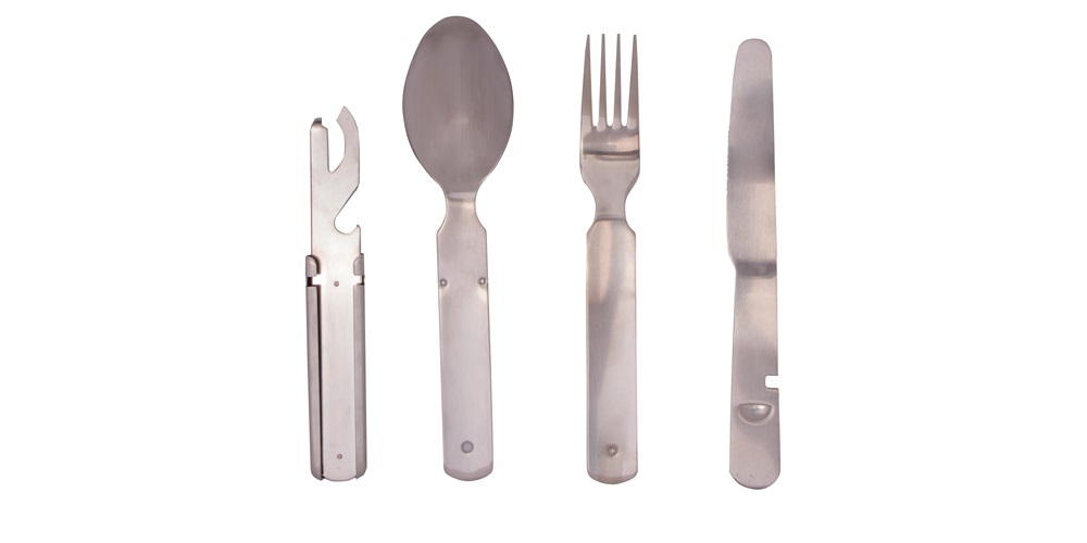 Kiwi Camping Clip-in Stainless Steel Cutlery Set image