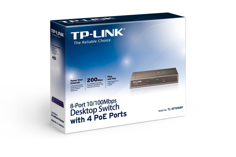TP-Link TL-SF1008P 8-Port 10/100Mbps Desktop Switch with 4-Port PoE image