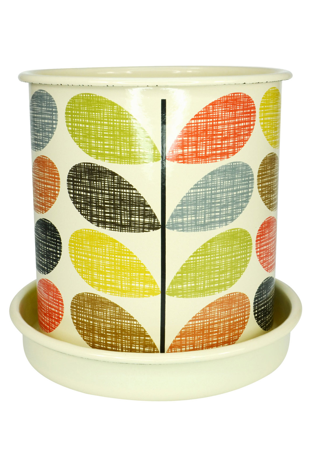 Orla Kiely Enamel Plant Pot at Mighty Ape NZ