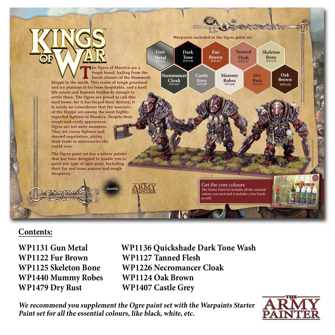 Army Painter Warpaints Kings of War Ogres Paint Set image