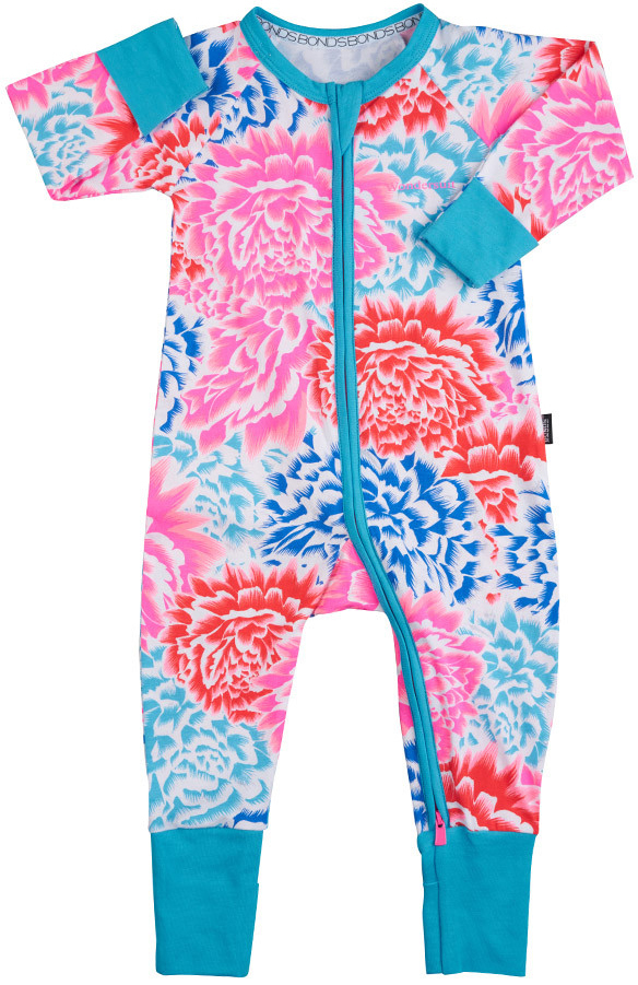 Bonds Zip Wondersuit Long Sleeve - Tokyo Bloom (18-24 Months)