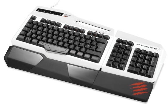Mad Catz STRIKE 3 Gaming Keyboard (White) for PC image