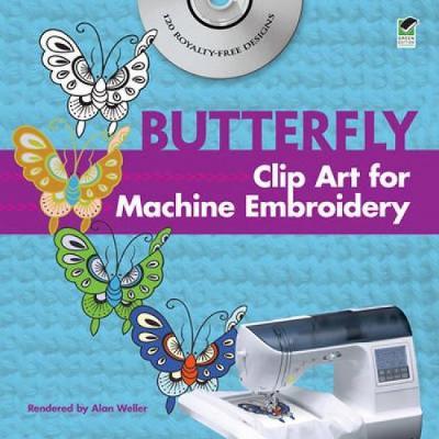 Butterfly Clip Art for Machine Embroidery on Paperback by Alan Weller