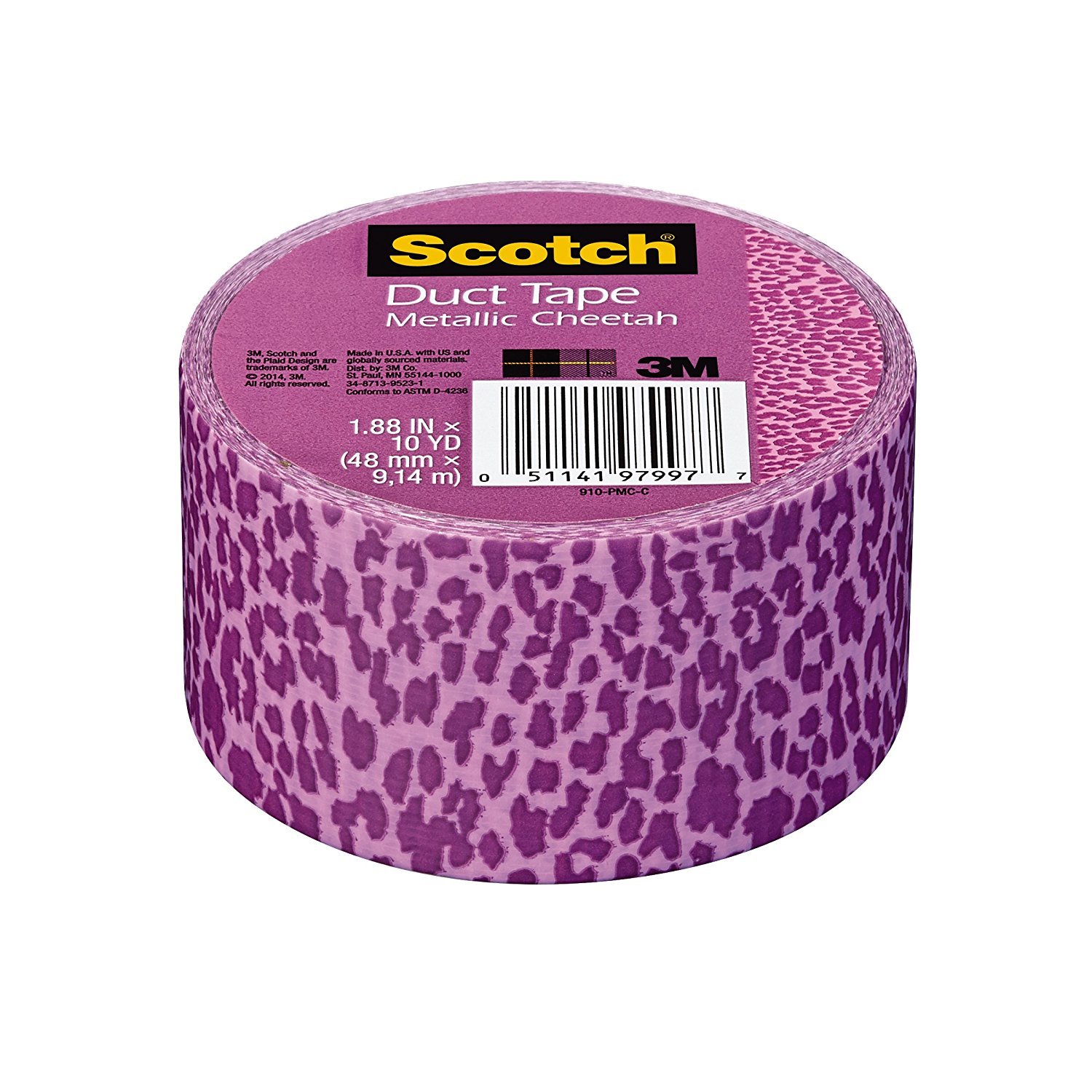 Buy Scotch Duct Tape Purple Metallic Cheetah (48mm x 9.14m) at Mighty