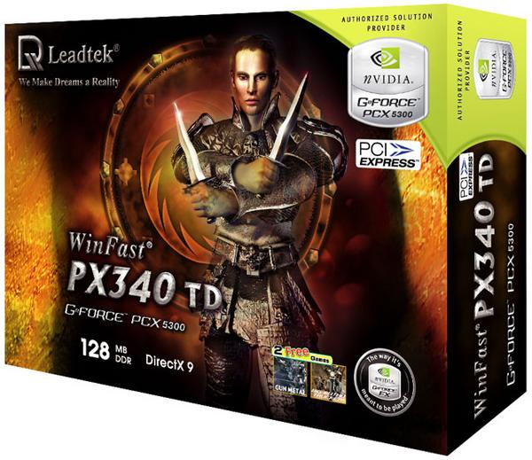 Leadtek Graphics Card WinFast PX340 TD 128M PX5300 PCIE image