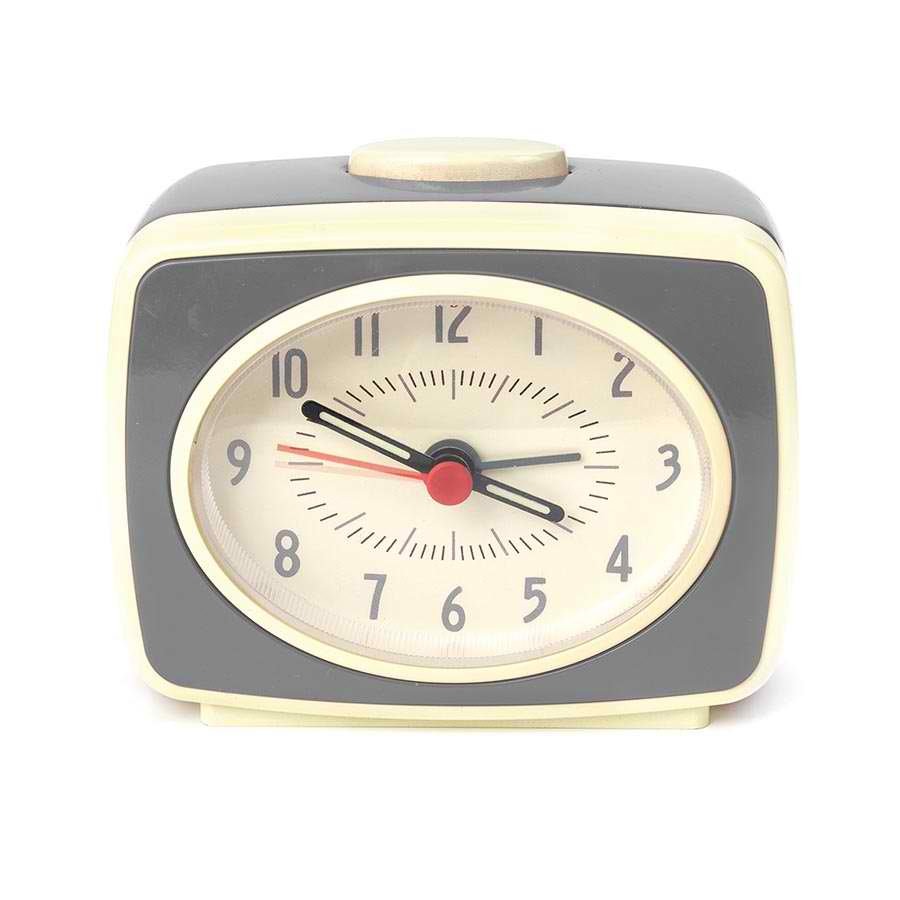 Small Classic Alarm Clock - Grey