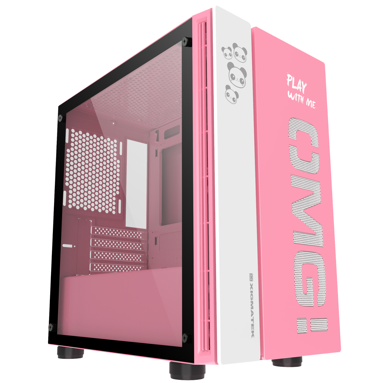 Xigmatek OMG Queen Tempered Glass Mini Tower Case image