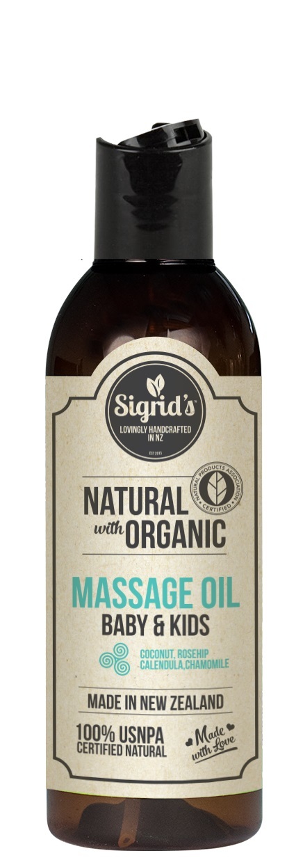 Sigrid's Natural Baby & Kids Massage Oil (125ml) image