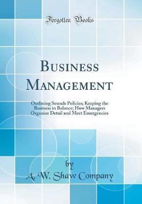 Business Management by A.W. Shaw Company image