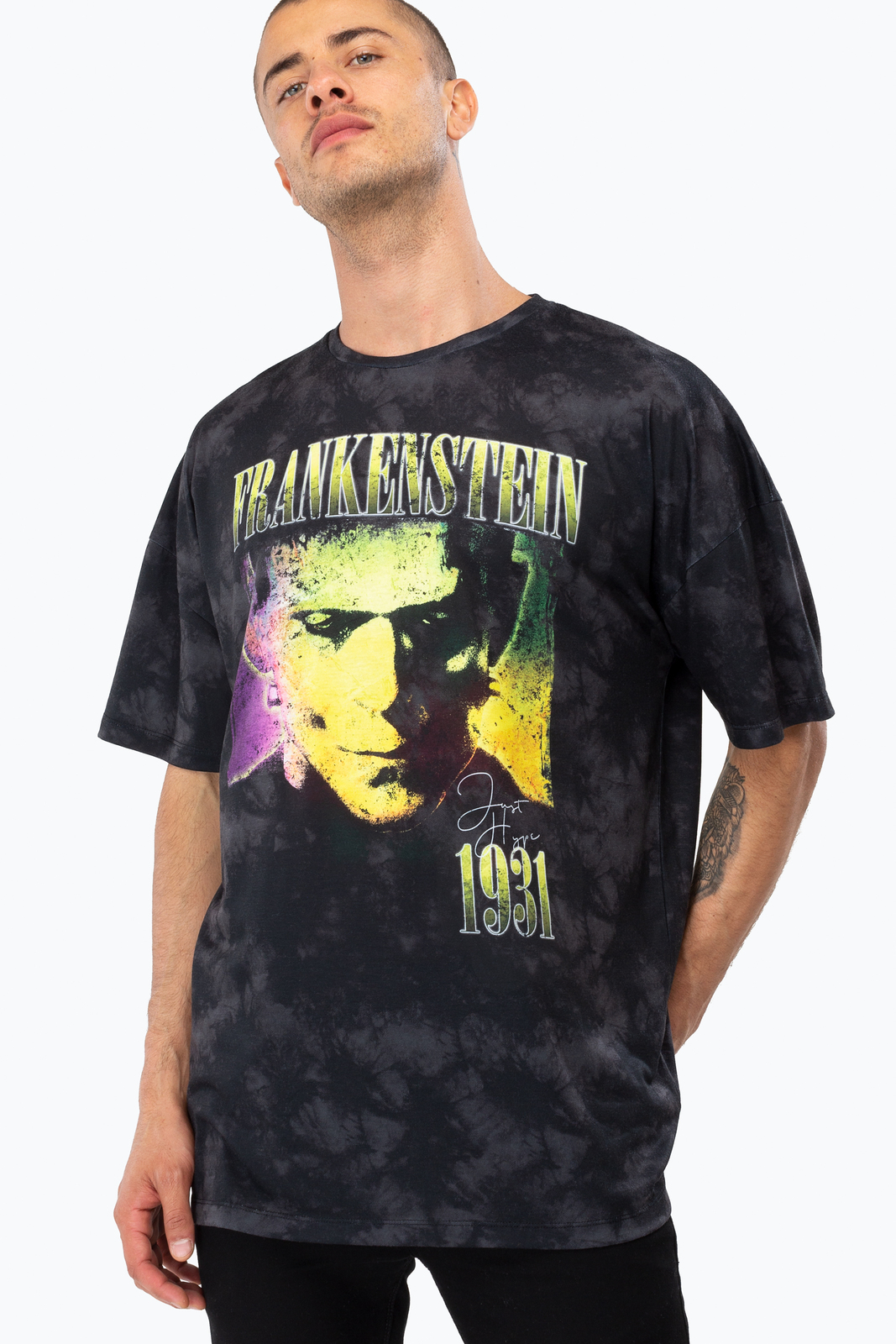 Just Hype: Mens T-Shirt - Frankenstein Retro M image