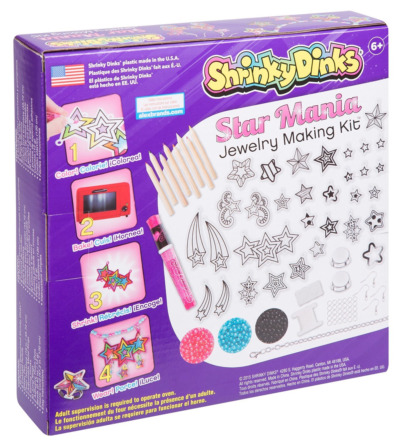 Alex: Shrinky Dinks - Star Mania Jewellery