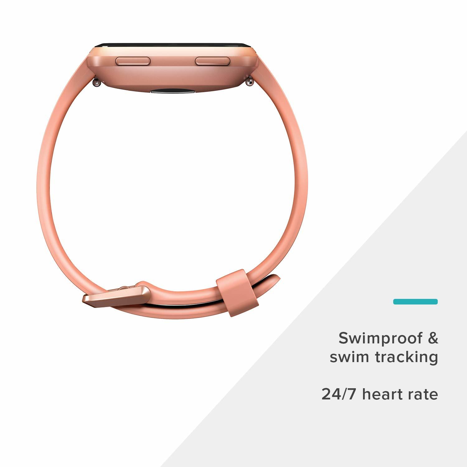Fitbit Versa Smart Fitness Watch - Peach Rose Gold image