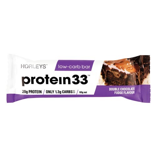 Horleys Protein 33 Low Carb Bars - Double Chocolate Fudge (12 x 60g Pack) image