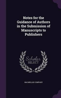 Notes for the Guidance of Authors in the Submission of Manuscripts to Publishers image