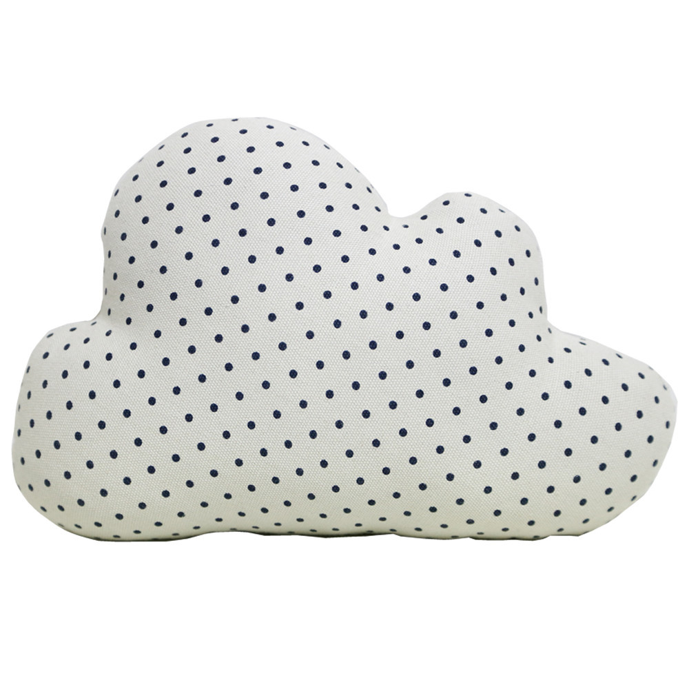 Cloud Cushion - White Polka Dot (Large)