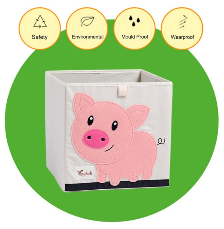 Foldable Animal Toy Box Pig at Mighty Ape NZ