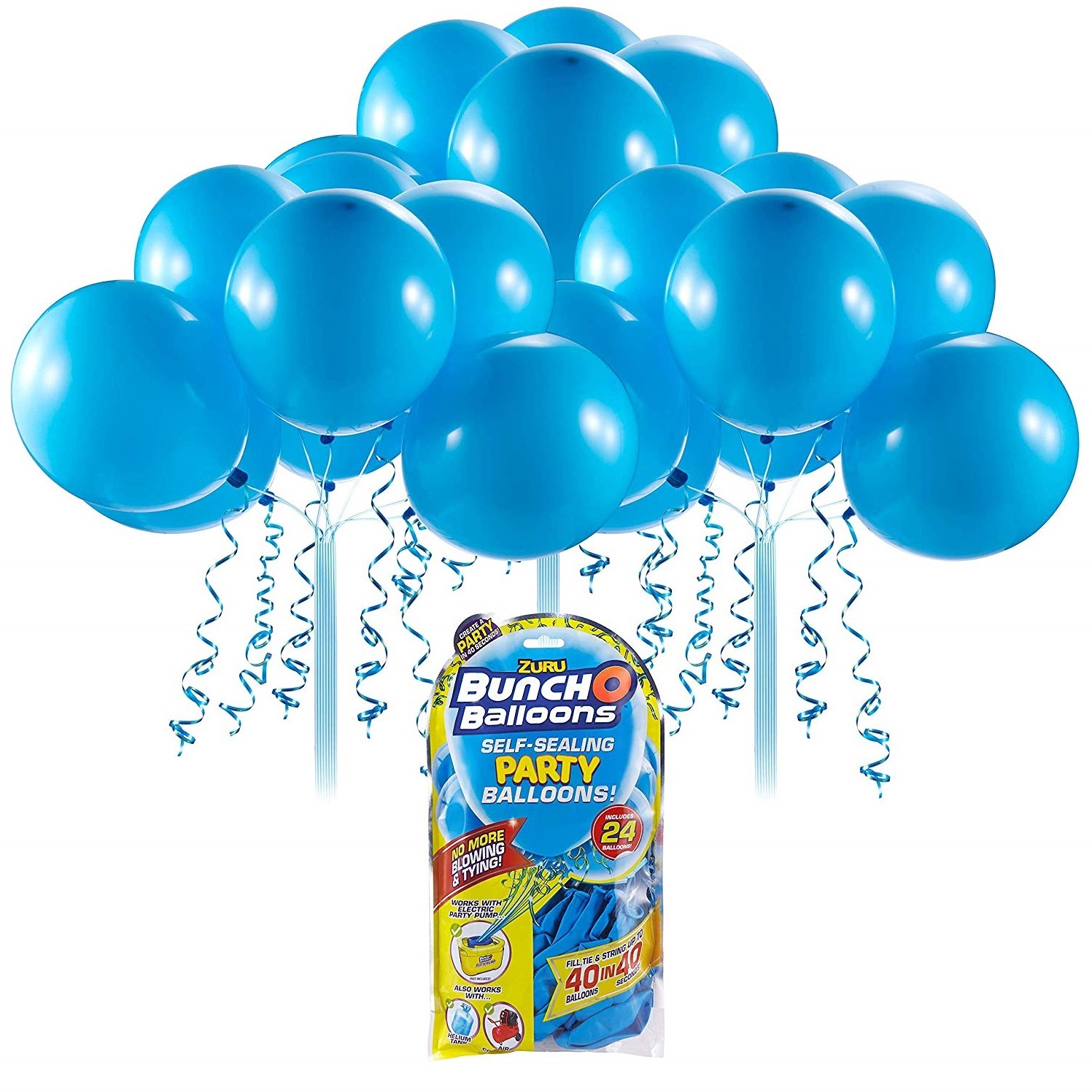 Bunch O' Balloons: Self Sealing Party Balloons - (24 x Blue) image