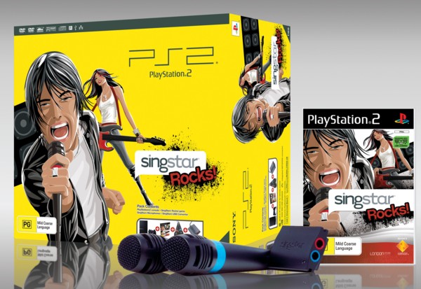 PlayStation 2 Console + SingStar Rocks! for PS2 image