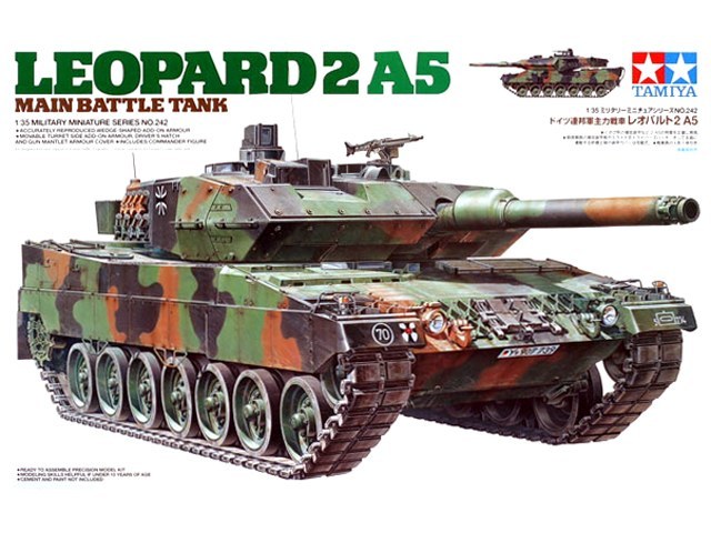 Tamiya 1/35 Leopard 2 A5 Main Battle Tank - Model Kit image