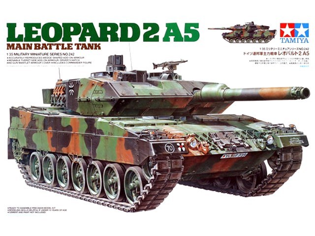 Tamiya 1/35 Leopard 2 A5 Main Battle Tank - Model Kit