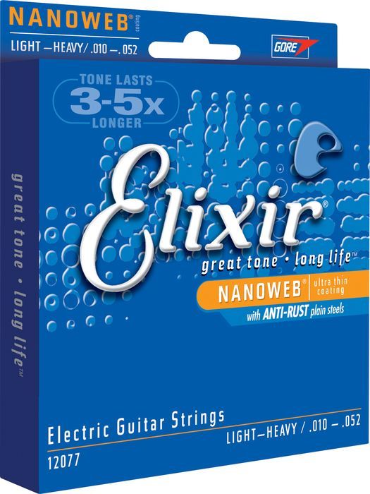 Elixir Light Heavy 10-52 NanoWeb Coating - Electric Guitar Strings