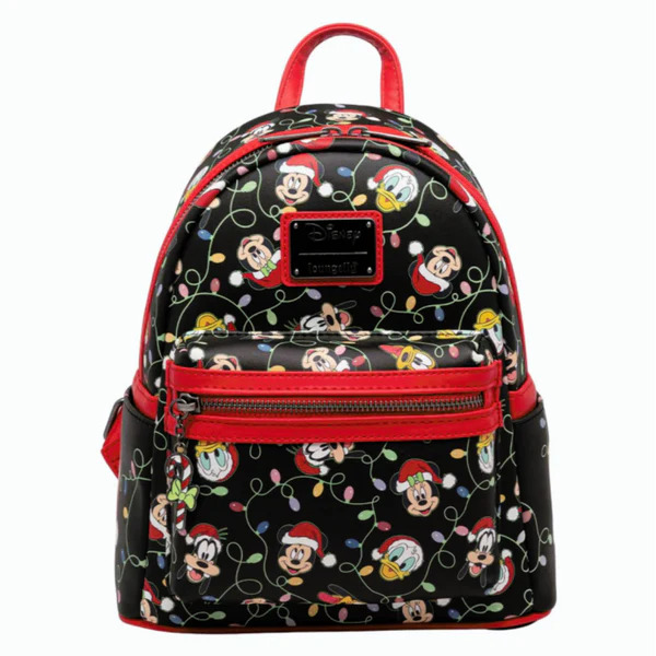 Loungefly Disney Mickey & Friends Christmas Lights Backpack Women