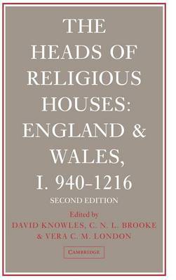 The The Heads of Religious Houses: No. 1 by David Knowles image
