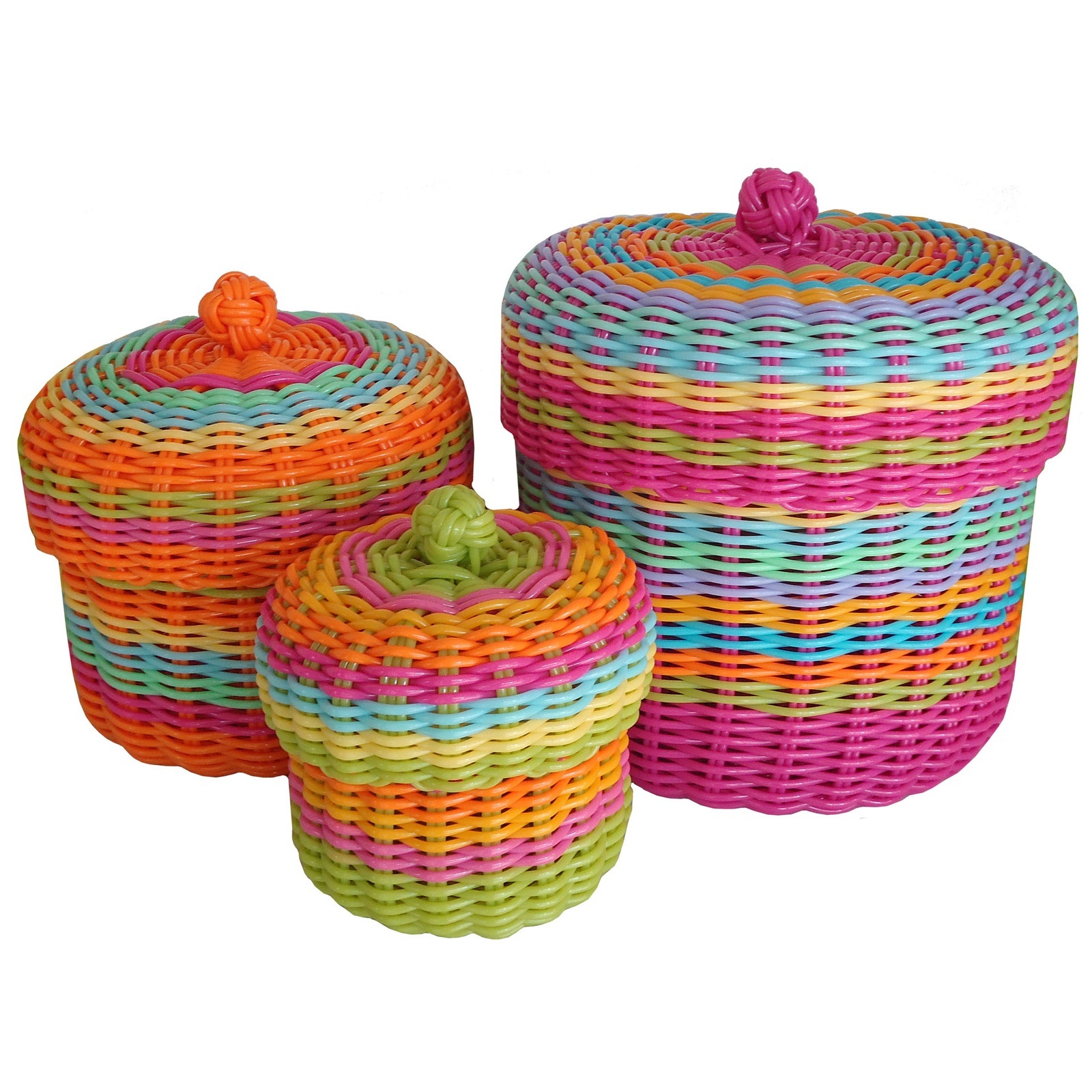 Woven Storage Baskets (Lidded) at Mighty Ape NZ
