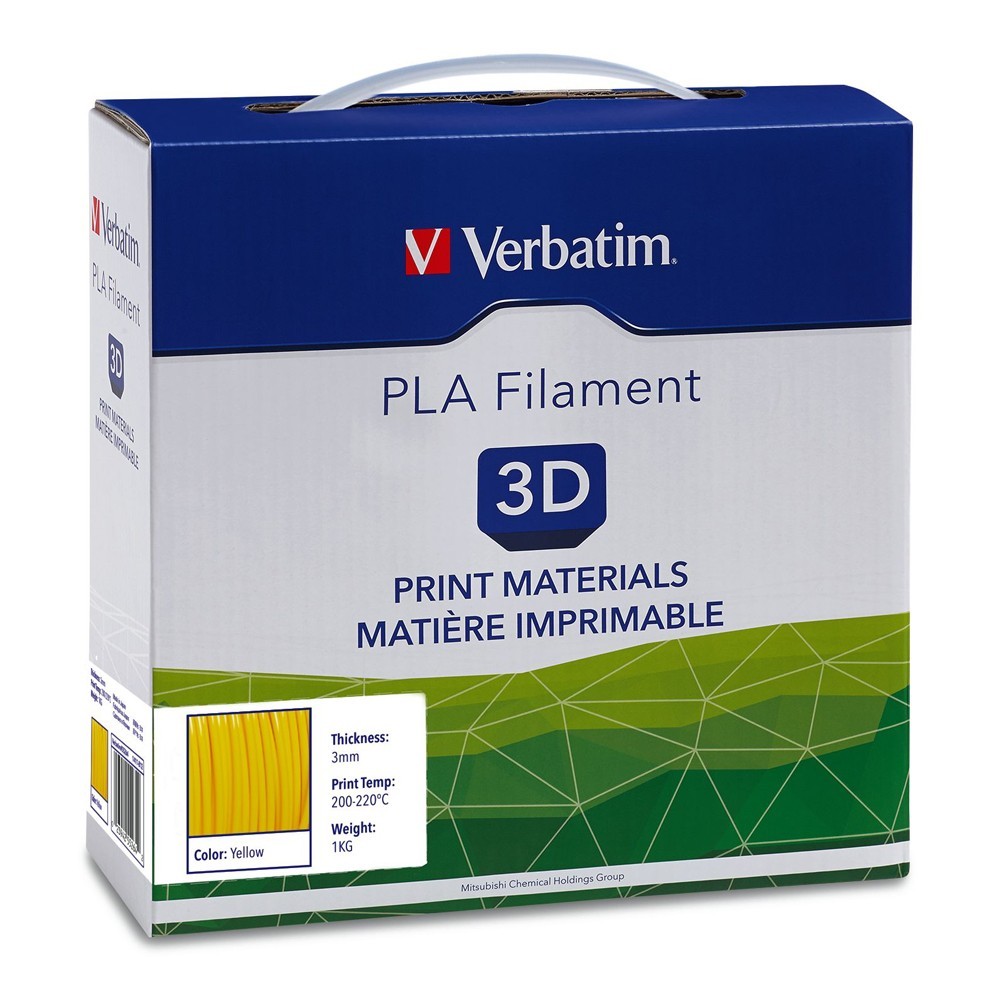 Verbatim 3D Printer PLA 3.00mm Filament - 1kg Reel (Yellow) image