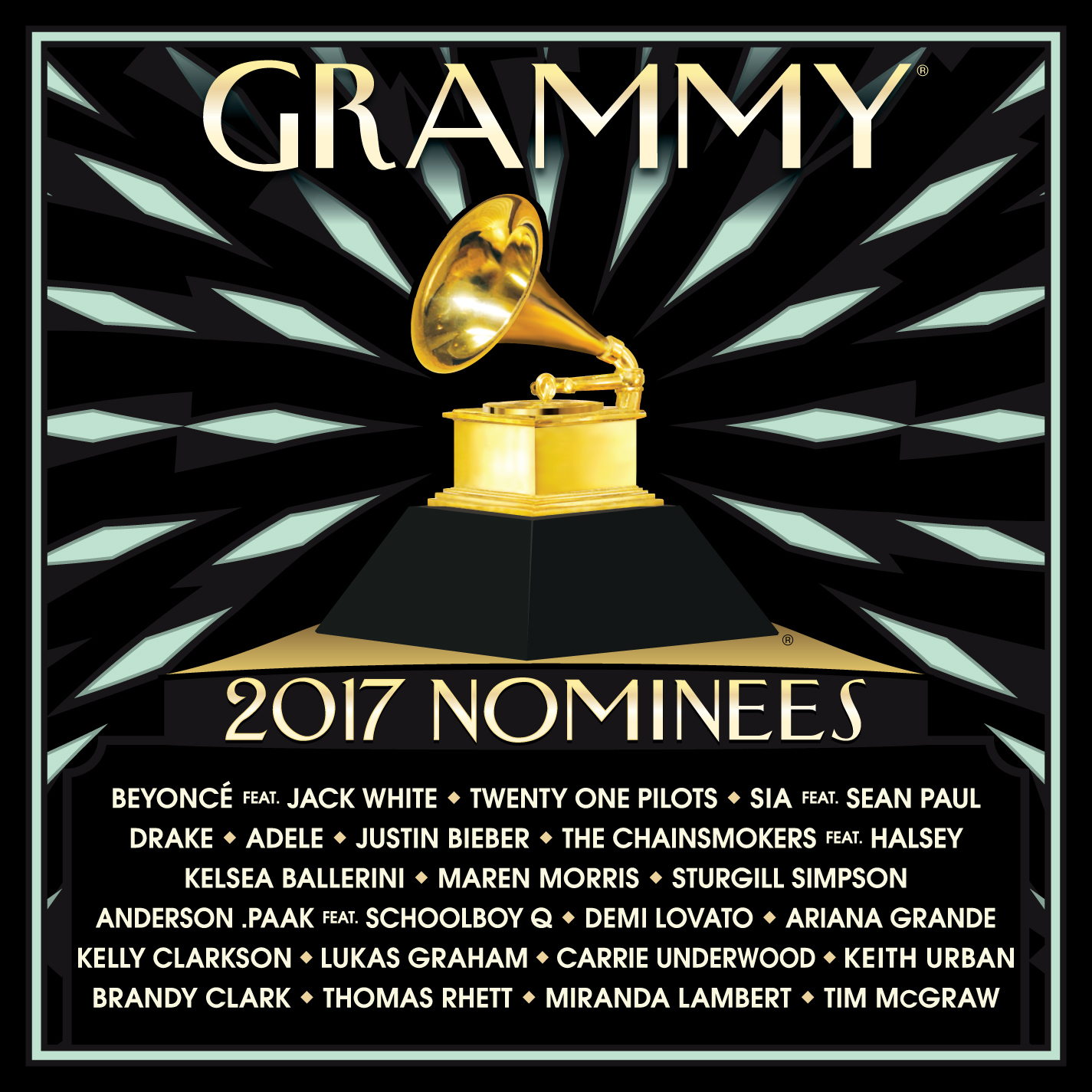 2017 GRAMMY® Nominees Album on CD by Various Artists