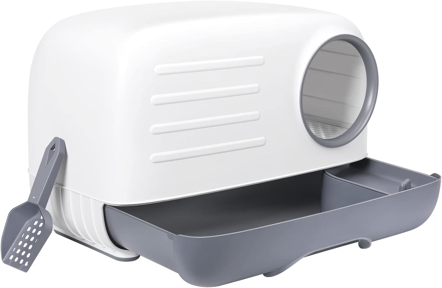 Buy Zoomies Fully Enclosed Cat Litter Box Grey at Mighty Ape NZ