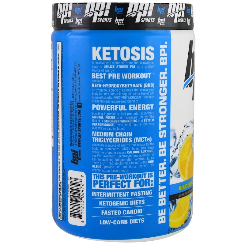 Buy BPI Sports Keto Best PreWorkout Blue Lemon (30 Serve) at Mighty
