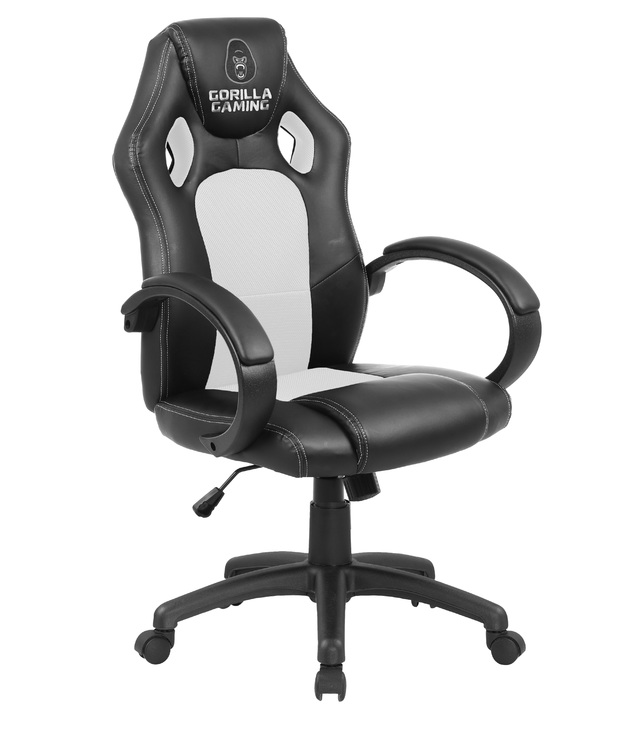 Gorilla Gaming Chair White Black In Stock Buy Now At Mighty Ape Nz
