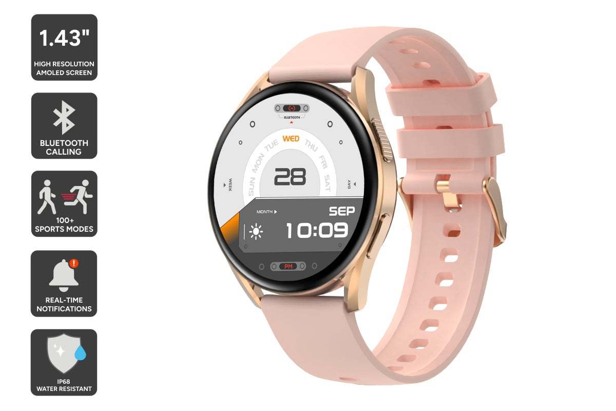 Kogan Pulse 3 Smart Watch (Rose Gold) at Mighty Ape NZ
