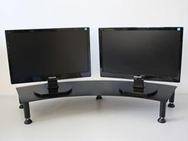 Fluteline Dual Monitor Stand Metal - Black image