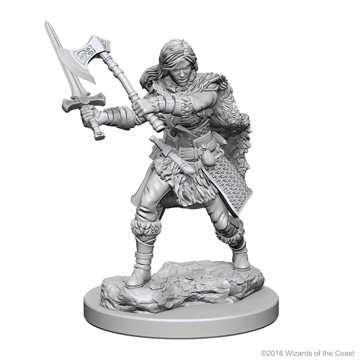 D&D Nolzur's Marvelous: Unpainted Minis - Human Female Barbarian image
