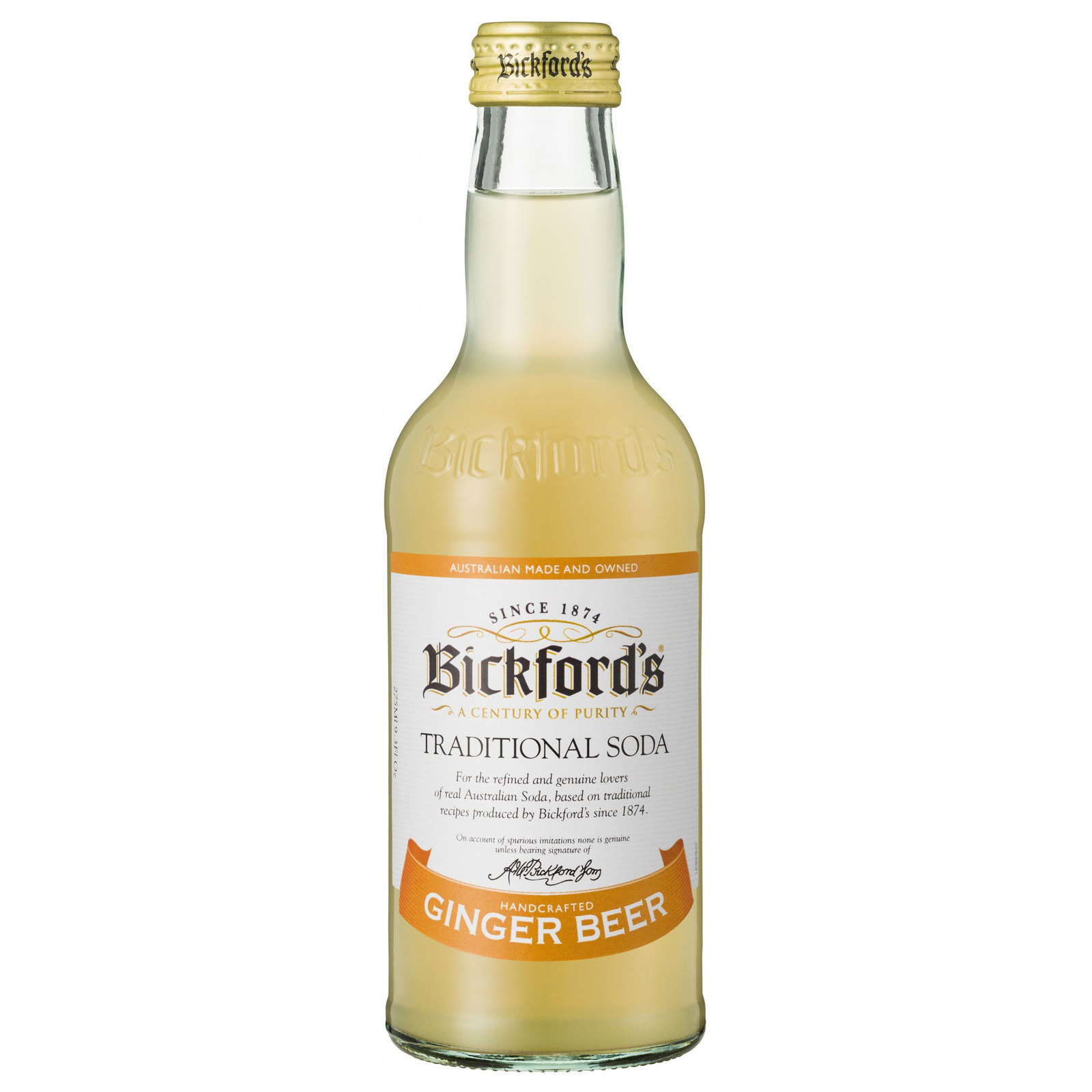 Bickfords Traditional Soda Ginger Beer 275ml 24pk at Mighty Ape NZ