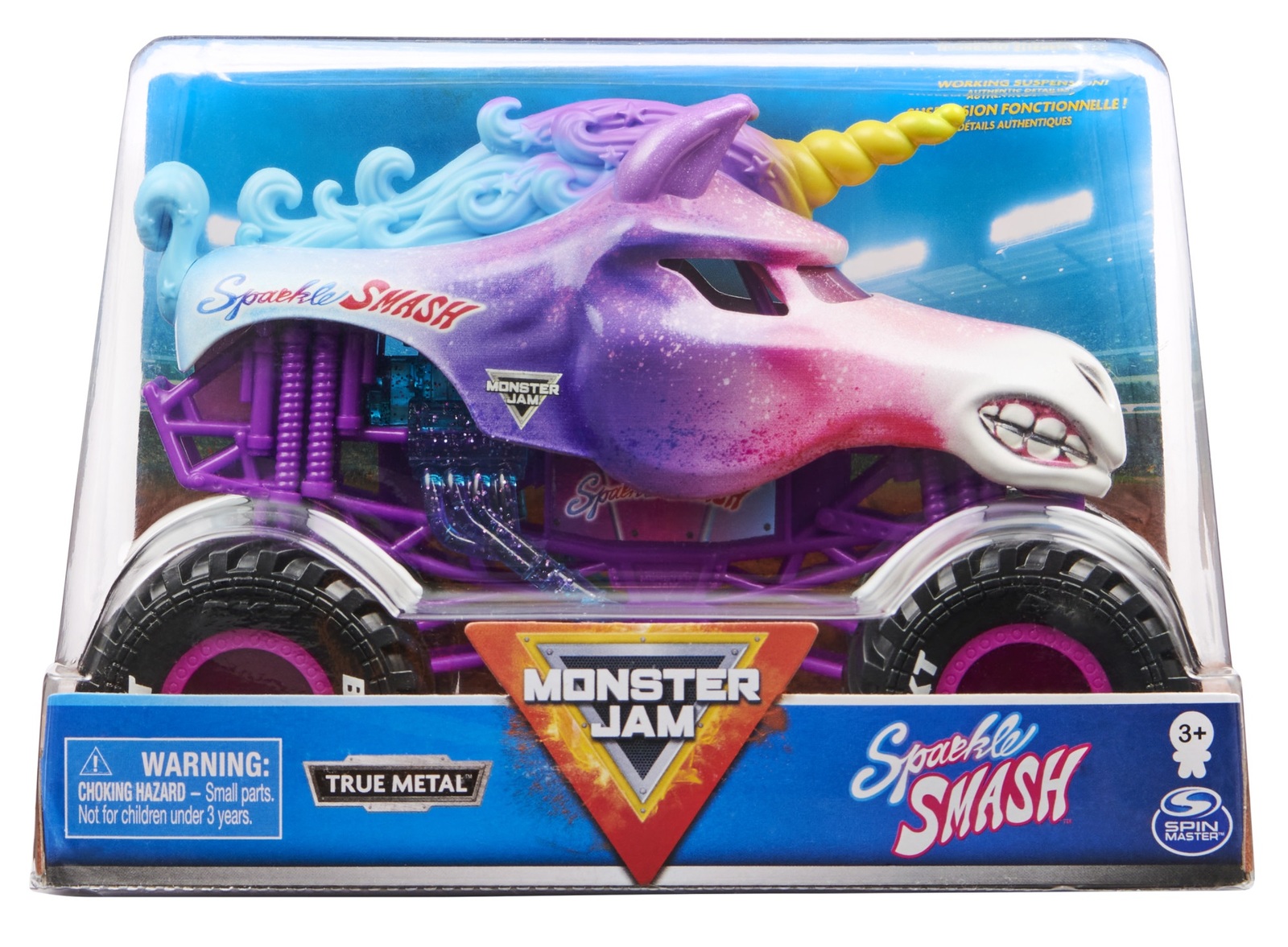 Spin Master Monster Jam Sparkle Smash Unicorn Monster Truck
